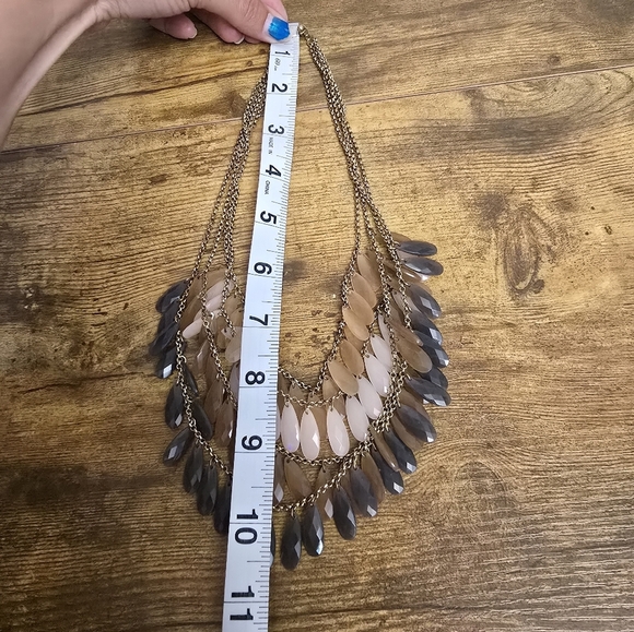 Multi-Layered Necklace with Gold and Black Accents - Picture 5 of 6